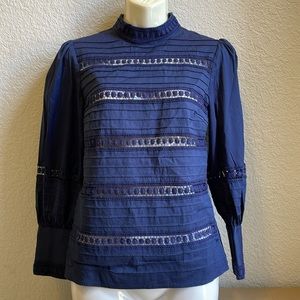 HALOGEN Women's Victorian Style Lace Longsleeve Blouse